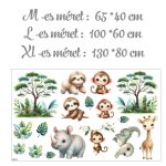 Kis majom a lajhár és barátai - falmatrica saját névvel