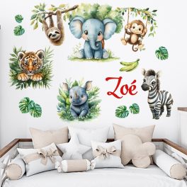 falmatrica oroszlán elefánt dekoráció