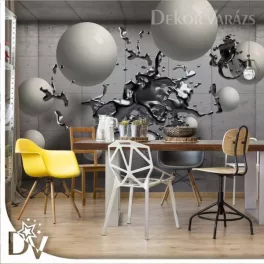 Fotótapéta - 3D - Olvadt fém golyók