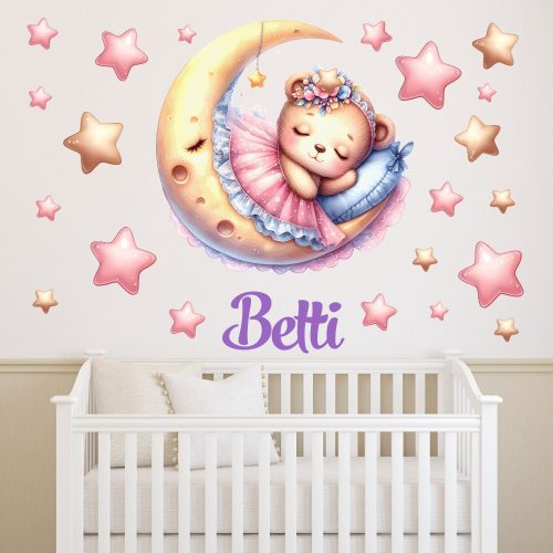 Cuki macis falmatrica csillagokkal – nyugodt alvós hangulat