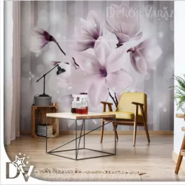   Fotótapéta - Magnólia virágok csillogás Pink modern design