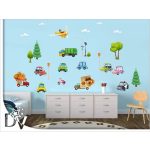 falmatrica bútordekoráció kisfiúknak autós járműves kocsi motor kukásautó repülő felhő