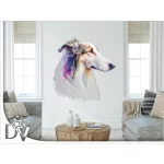 faldekoráció kutyásoknak orosz agár watercolor effekt