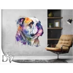 kutyás dekoráció felnőtteknek gyerekeknek modern színes bulldog