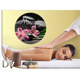 matrica céges faldekoráció spa masszázs szalon nyugató lávakövek virágos