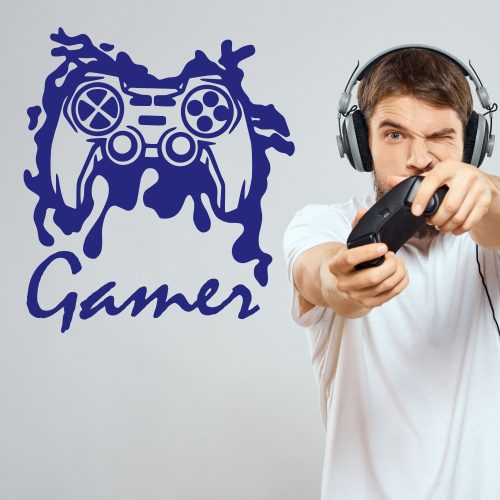 falmatrica gamereknek játékosoknak gamer felirat kontroller