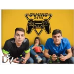 gamer matrica faldekoráció játékosoknak tiniknek controller gamepad ajtóra