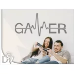 gamer matrica játékosoknak laptopmatrica faldekoráció ekgjel