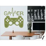 gamer matrica játékosoknak laptopmatrica faldekoráció ekgjel