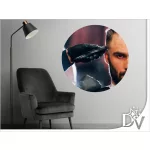 matrica céges faldekoráció férfi fodrászat borbély szalon férfi hajvágás hajvágógép