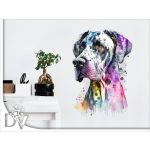 dándog német dog kutyás matrica színes festett hatású great dane dog falmatrica