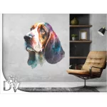 kutyás dekoráció felnőtteknek gyerekeknek modern színes basset hound