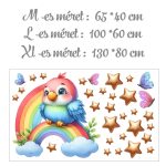 falmatrica neves szivárvány papagájjal gyerekszobába