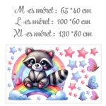 falmatrica neves szivárvány mosómacival gyerekszobába