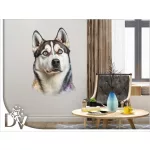 kutyás falmatrica husky háziállatos