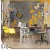 Fotótapéta - Virágok és Pillangók modern design sárga