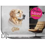 falmatrica kutya lakásdekoráció poppy Golden Retriever dog