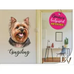 kutyás falmatrica yorkie Yorkshire Terrier háziállatos