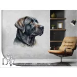 falmatrica kutya neves lakásdekoráció fekete Labrador dog