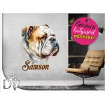 falmatrica kutya neves lakásdekoráció bulldog dog