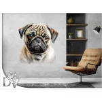 falmatrica kutya neves lakásdekoráció mopsz pug dog
