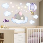  babaszobába kis elefánt  falmatrica