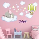 falmatrica baba elefánt saját névvel dekoráció