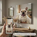 Egyedi francia bulldogos vászonkép készítése mobilfotóból