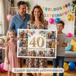 Születésnapi ajándék - Megható családi vászonkép