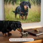 Tacskó kutyás vászonkép - Kedvencünk a falon