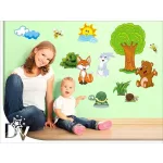 rókás babaszoba falmatrica dekoráció