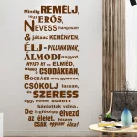 falmatrica motivációs dekorfólia nappaliba