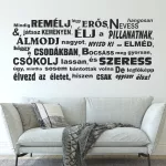 motivációs faltetoválás nappaliba