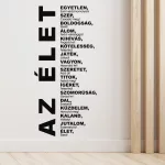 nappali falmatrica idezetes dekoráció