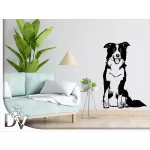 falmatrica border collie dekorációs kutyás matrica