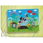 kisvakond tükröt talált erdei barátaival fotótapéta gyerekszobába