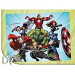 Bosszúállók, Marvel hősök, Avengers, dinamikus, mozgalmas, Thor, Vasember, Hulk, Amerika kapitány, akcióhősfaldekoráció