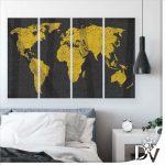 Vászonkép - Világtérkép (10000CV) / 120 x 80 cm