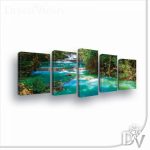 Vászonkép - Tavak és Vízesések (1521CV) / 120 x 50 cm