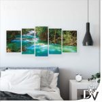 Vászonkép - Tavak és Vízesések (1521CV) / 120 x 50 cm
