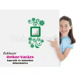 falmatricák kapcsoló matricák virágos